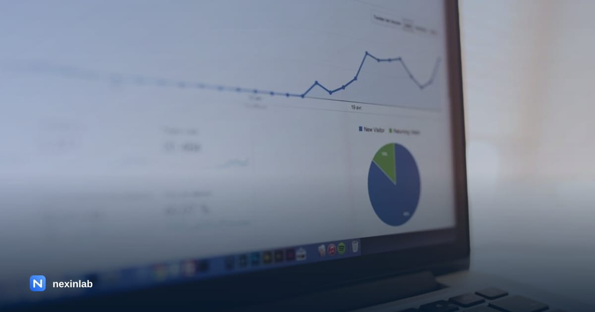 Photo: laptop screen showing a website analytics dashboard
